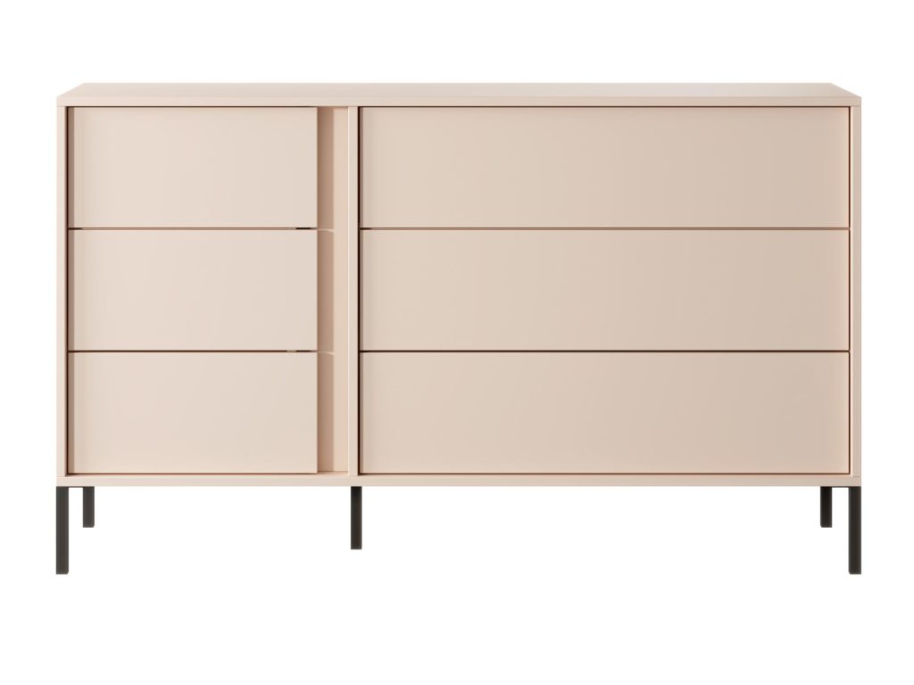 Beżowa Komoda Solezza z Szufladami