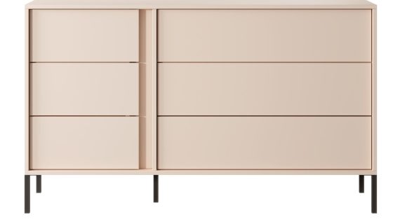 Beżowa Komoda Solezza z Szufladami