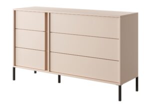 miniaturka Beżowa Komoda Solezza z Szufladami