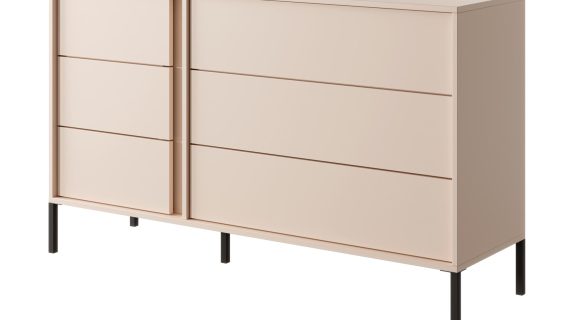 miniaturka Beżowa Komoda Solezza z Szufladami