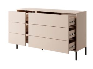miniaturka Beżowa Komoda Solezza z Szufladami