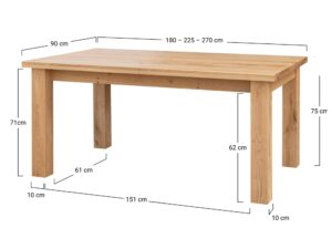 miniaturka Rozsuwany Stół Dębowy Luna