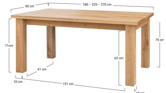 miniaturka Rozsuwany Stół Dębowy Luna