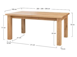 miniaturka Rozsuwany Stół Dębowy Luna