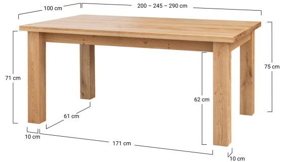 miniaturka Rozsuwany Stół Dębowy Luna