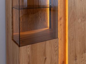 miniaturka Dębowa Witryna Zenovia z Podwójnymi Drzwiami