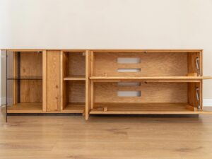 miniaturka Elegancka Komoda TV z Przeszkleniem Zenovia