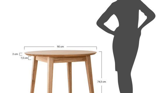 miniaturka Stół Dębowy 90 cm Oakwood Okrągły