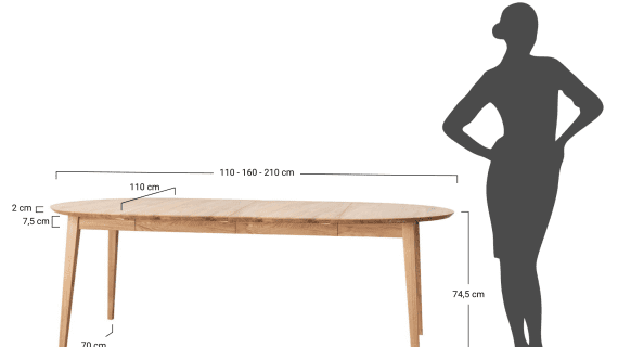 miniaturka Rozsuwany Stół Dębowy Okrągły 110 cm Oakwood