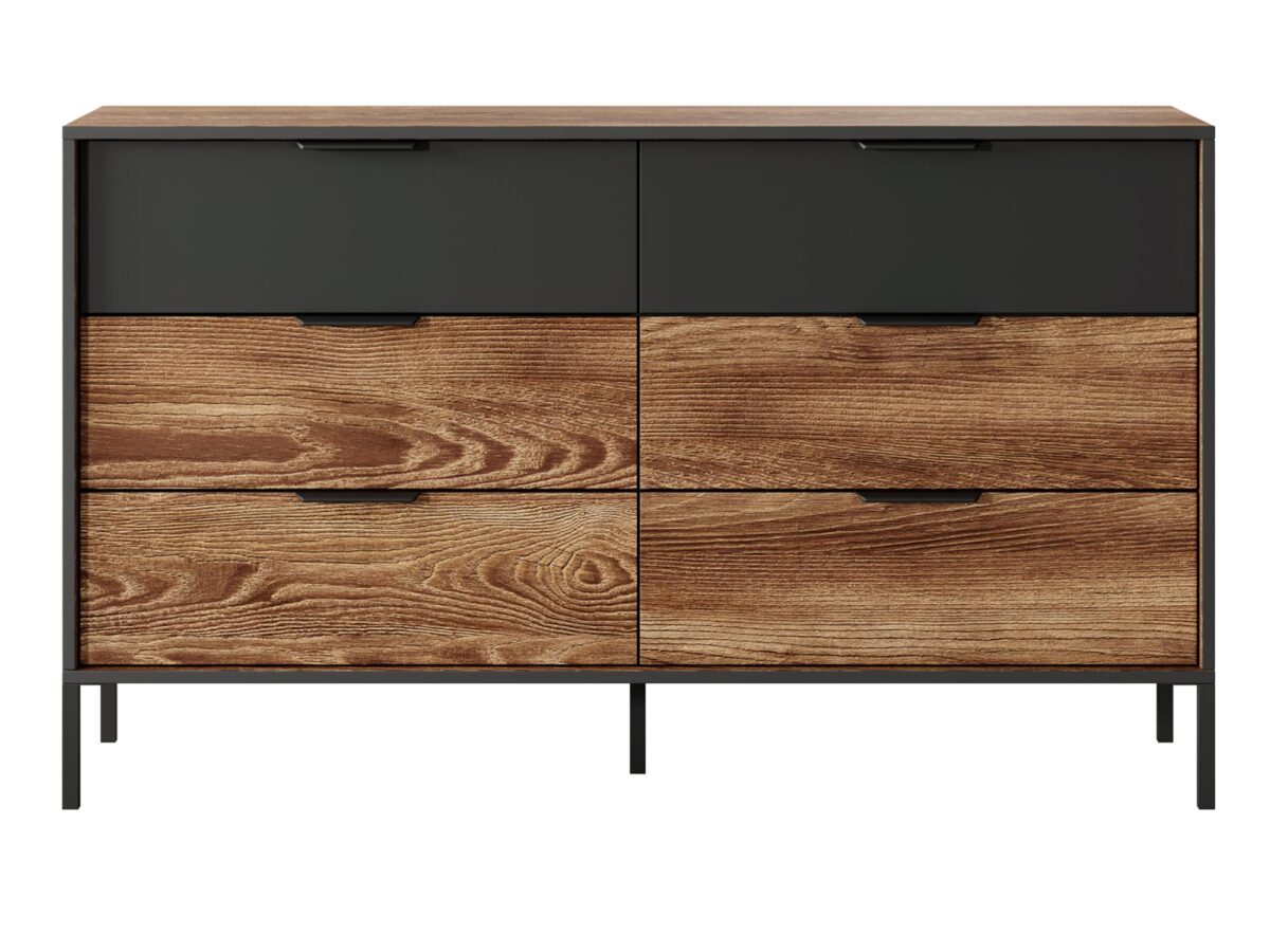 Komoda do Sypialni Castano w Stylu Industrialnym