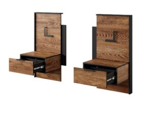 miniaturka Zestaw Stolików Nocnych z Oświetleniem Castano