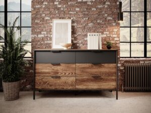 miniaturka Komoda do Sypialni Castano w Stylu Industrialnym