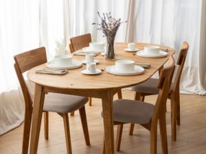 miniaturka Rozsuwany Stół Dębowy Okrągły 110 cm Oakwood