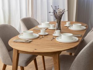 miniaturka Rozsuwany Stół Dębowy Okrągły 110 cm Oakwood