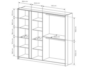 miniaturka Subtelna Beżowa Szafa Solezza do Sypialni
