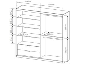 miniaturka Szafa z Lustrem Rustico 220
