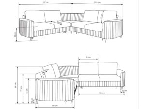 miniaturka Narożnik do spania codziennego Bliss