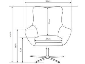 miniaturka Obrotowy Fotel Celeste na Metalowych Nogach