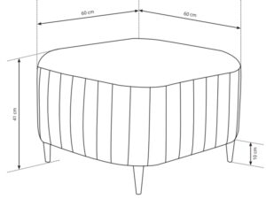 miniaturka Wygodna Pufa Bliss do Salonu
