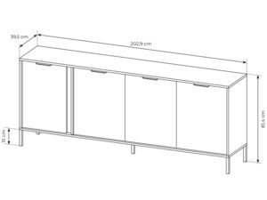 miniaturka Szeroka Komoda Zoltran do Salonu