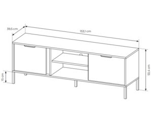 miniaturka Szafka RTV 153 cm Zoltran