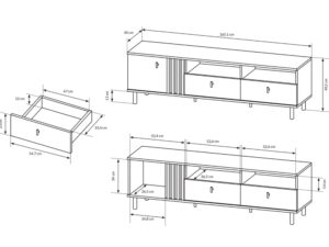 miniaturka Szafka RTV 165 cm Antriso Dąb Artisan
