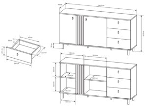 miniaturka Komoda Antriso z Szufladami
