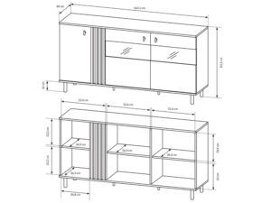 miniaturka Designerska Komoda Antriso do Salonu