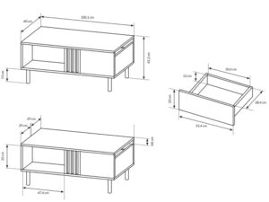miniaturka Przestronny Stolik Kawowy Antriso
