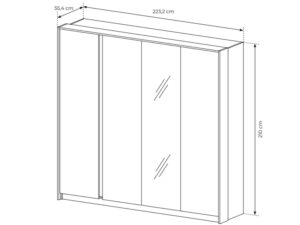 miniaturka Subtelna Beżowa Szafa Solezza do Sypialni