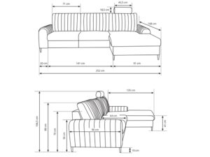 miniaturka Welurowy narożnik Haven