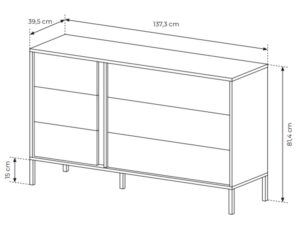 miniaturka Beżowa Komoda Solezza z Szufladami