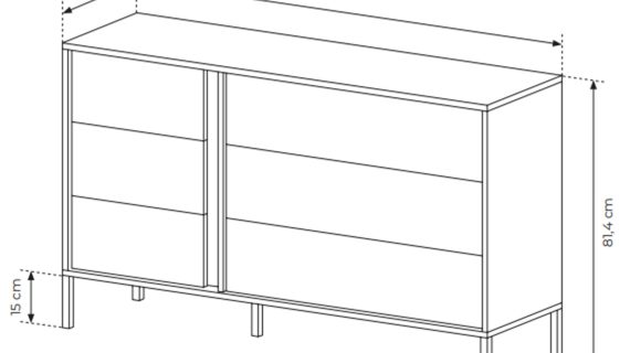 miniaturka Beżowa Komoda Solezza z Szufladami