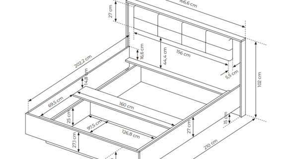 miniaturka Industrialne Łóżko 160 cm Castano