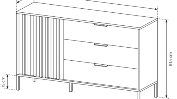 miniaturka Przestronna Komoda z Lamelami Rustico