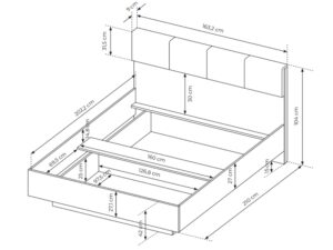 miniaturka Łóżko do Sypialni Rustico Dąb Artisan