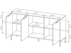 miniaturka Nowoczesna Komoda Zoltran