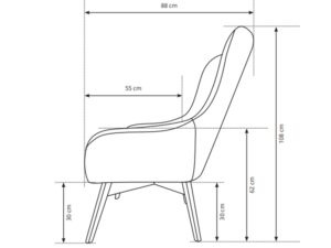 miniaturka Klasyczny Fotel z Drewnianymi Nogami Cascade