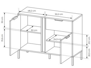 miniaturka Designerska Komoda Zoltran
