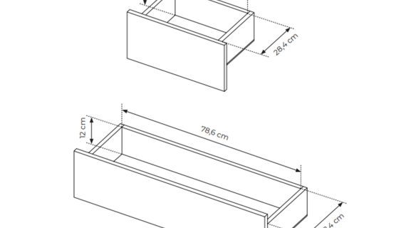 miniaturka Beżowa Komoda Solezza z Szufladami