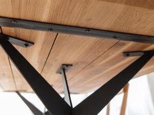 miniaturka Stół Dębowy Blat Helix na Metalowych Nogach