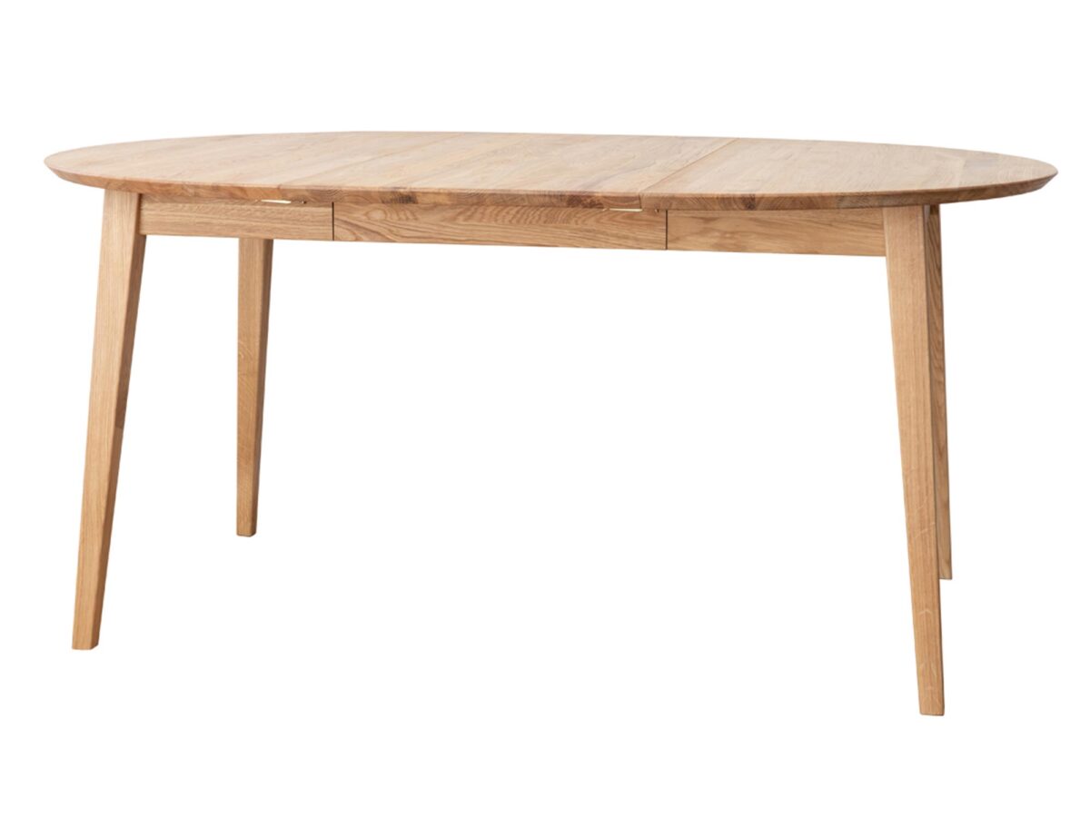 Rozsuwany Stół Dębowy Okrągły 110 cm Oakwood