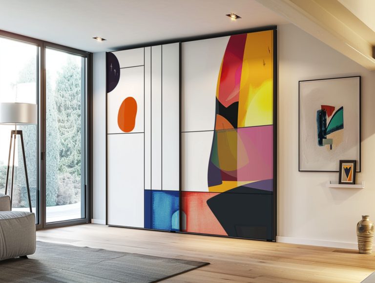 Kolorowa szafa w nowoczesnym wnętrzu biurowym