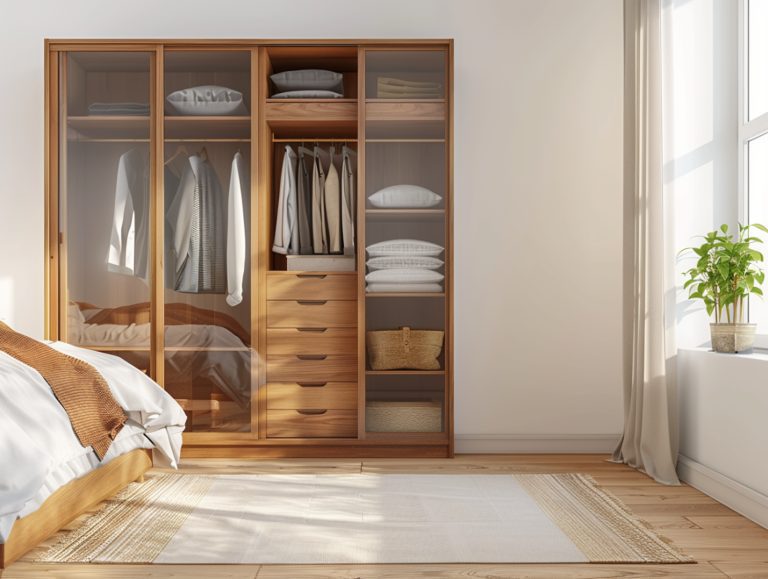 Garderoba z półkami i szufladami w stylu skandynawskim