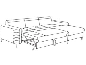 miniaturka Narożnik do salonu z funkcją spania Whisper