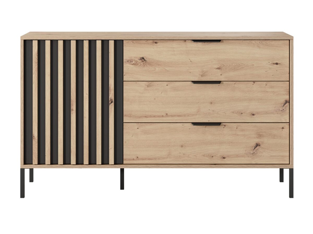 Przestronna Komoda z Lamelami Rustico