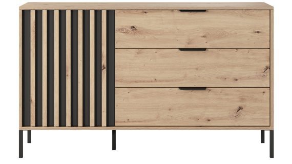 Przestronna Komoda z Lamelami Rustico