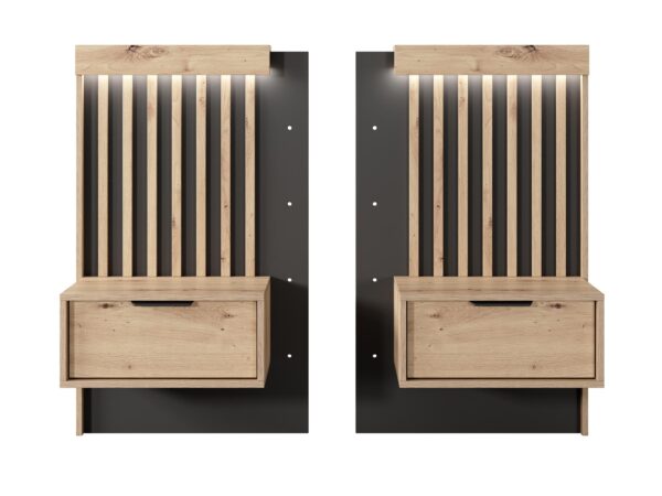 Zestaw szafek i lameli – modularność i styl industrialny