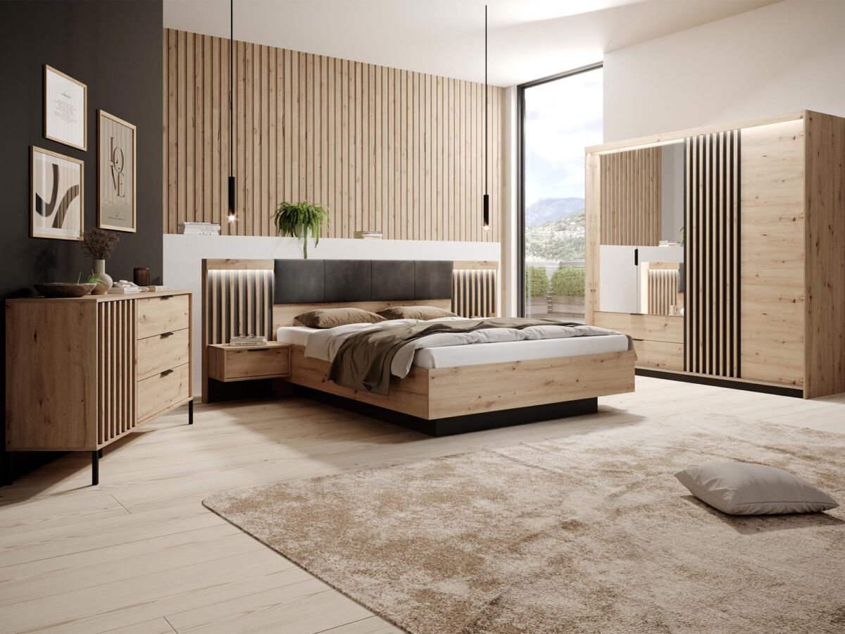 Nowoczesny Zestaw Sypialniany Rustico