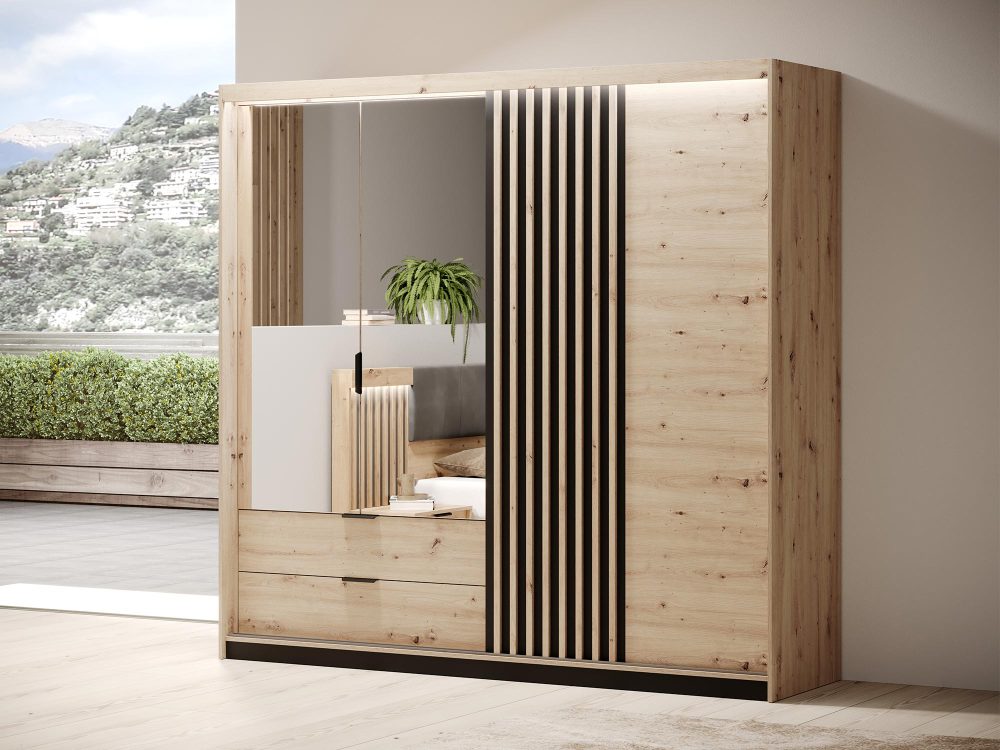 Szafa z Lustrem Rustico 220 - obrazek 6